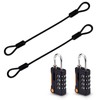 2 Sets Security Steel Cable with 4 Digit Combination Lock,