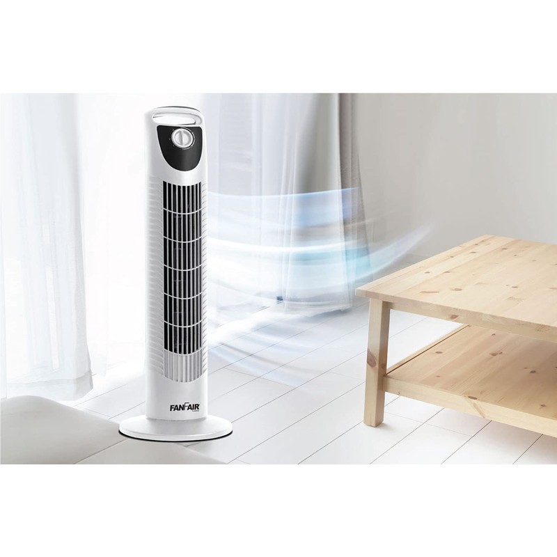 Fanfair 30” Oscillating Tower Fan with 3 Speed Settings and