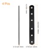 Aracombie 4PCS Metal Straight Braces 6-Holes Flat Mounting Brackets Corner