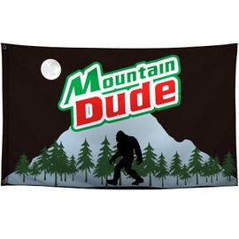 Samitall Mountain Dude Funny Flags Cool Meme Flags For Room Guys College Dorm Bedroom Man Cave Garage Frat Wall Hangings Girls Banner 3x5 Ft