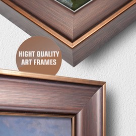 Washington Crossing The Delaware 1851 by Emanuel Leutze The World Classic Art Reproductions,Giclee Prints Framed WallArt for Home Decor,Image Size:24x12 inches,Brown Gold Framed Size:27.75x15.75 inchs