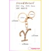 TOMOTHY Initial Key Chain, Initial Charm, Pair of Keychains, Women's,