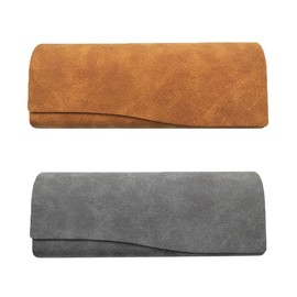 Glasses Case Box, Hard Glasses Case, Glasses Case, Leather Glasses Case, Hard Shell Glasses Case, Sun Glasses Case, Portable Glasses Case, Hard Case Glasses Case for Women, Men, Children, Yellow, grey