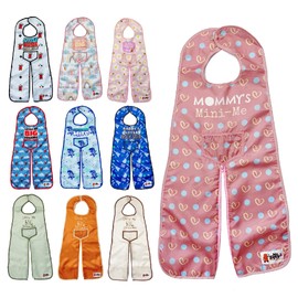 Moore of Rachel’s New Mr. Zippy Super Soft Full Body Waterproof Baby Bibs in Cute Designs for Infant Toddler 6-36 Months (Rose MMMe)