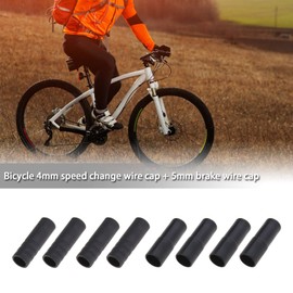 SING F LTD 200x Bicycle Shift Brake Cable Protectors Housing Wire Line Pipe End Cap Ferrules Black Plastic 4mm & 5mm