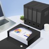 HUA JIE A4 Storage File Boxes Plastic Archives Cases with