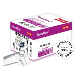 Caja Papel Bond 5000 Hojas Carta Blanco Copias Premium Scribe