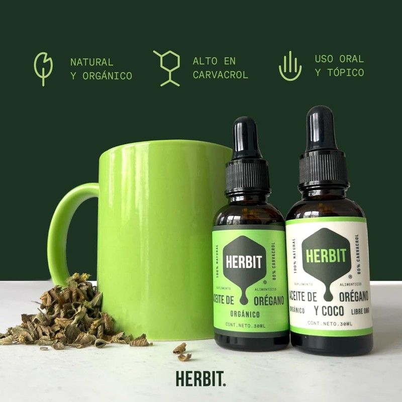 Kit 2 Aceites de Orégano Orgánico 80% Carvacrol – Frasco