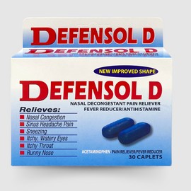 Menper Defensol D Tablets, Multi-Symptom Formula for Comfort-30 Caplets
