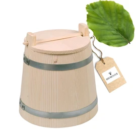Hofmeister Holzwaren, cucumber pot, cucumber pot with lid, 1 liter, made of spruce height: 170mm, 20771