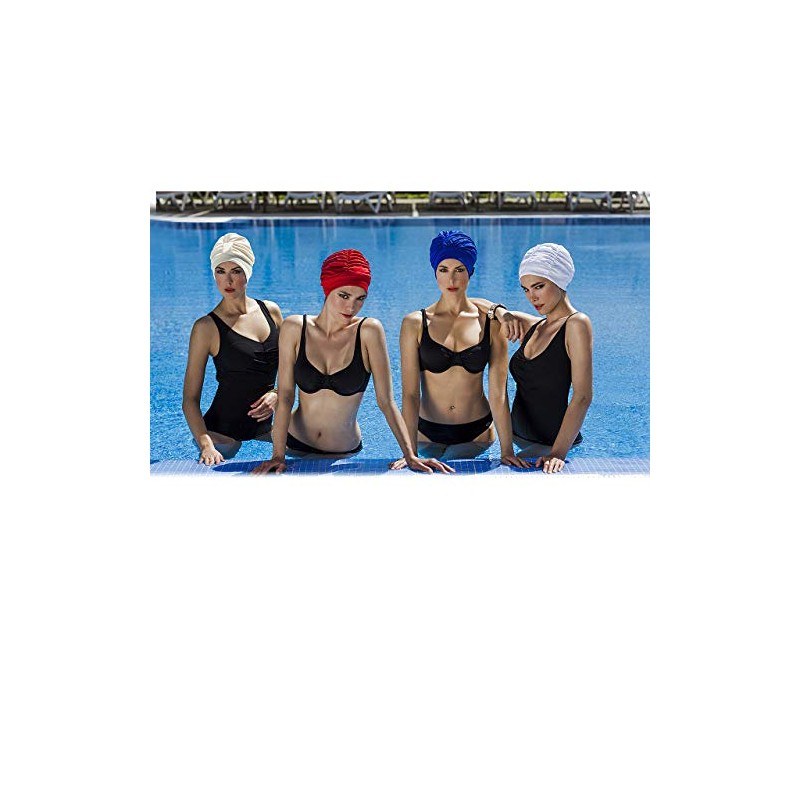 Fashy Women fabric swim caps Fabric Swim Cap With Plastic