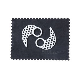 Ear Tips and Ear Fins Set for Jaybird Bluebuds X2 and Jaybird X, BLUEWALL Replacement Eartips Anti Slip Sport Fins for Jaybird X2 X,SML 3 Pair 3 Size Pure White