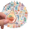 Cute Drink Stickers for Girl Teen, 50 pcs Kawaii Beverage