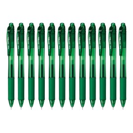 Bolígrafos Pentel Energel Bln105 Tinta Gel Líquida 0.5mm 12u Color de la tinta Verde