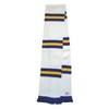 Leeds style White, Royal Blue, and Gold Retro Bar Scarf