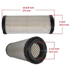 H&H bros Air Filter for Yanmar VIO40-2A VIO45-5 VIO20-2 VIO20-3 VIO27-2 VIO35-3 Excavator