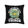 Gardener Wheelbarrow Gardening Lover Design Throw Pillow