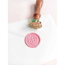 EID Wax Stamp - 3D Floral Background - 3cm Removable Brass Head with Wooden Handle - Eid Gifts - Eid Decorations - Islamic Gift