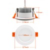 YGS-Tech 2 Inch LED Recessed Lighting, Dimmable Downlight 3W(35W Halogen