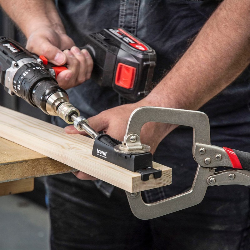 Trend Single Pocket Hole Jig with HSS Drill Bit &