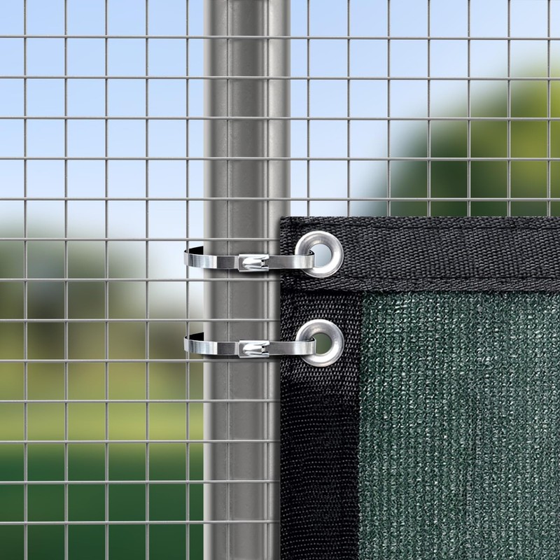 Sinlon Chain Link fence Ties 100pcs Multi-Purpose Self-Locking Metal Zip