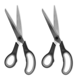 Lizzy 2x Large Black Scissor | Professional Stainless Steel & Easy Grip Handle | Ideal For School Home Office Art Sewing Tailor Stationery Craft Paper Fabric Household All-Purpose Sharp Shears For DIY