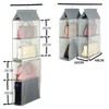 Detachable 4 Big Compartment Pouch Hanging Handbag Organizer Clear Purse