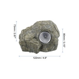 sourcing map Fake Rock Hidden Key Box, Hide a Spare Key Waterproof Key Hider, Key Storage Lock Box Stone for Outside Garden Decoration, Dark Grey