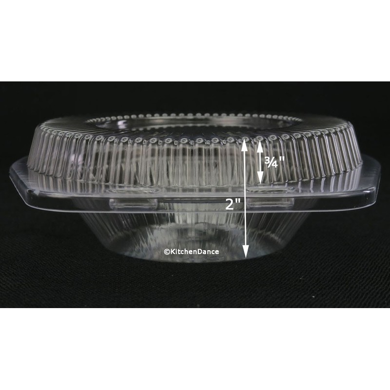 5" Disposable Pot Pie/Pie Pans/Individual Dessert Pans With Clear Clamshell