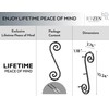 RTZEN Farmhouse Small Key Holder for Wall - Handcrafted Swirl