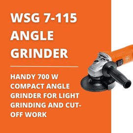 Fein 4-1/2" Compact Angle Grinder with 760W Motor, Slim Grip Design, Advanced Safety Features and Solid Metal Drive Head for Light Grinding - CG 13-150 - 72219760120