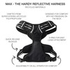 Pet Passion MAX - The Hardy Reflective Harness, Black, Medium