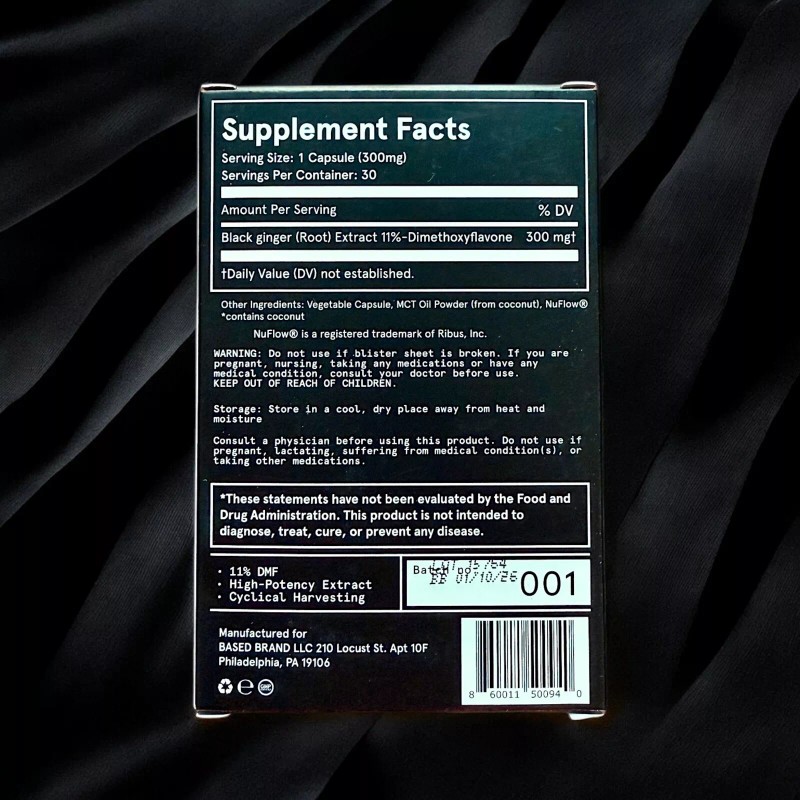 BASED Supplements Black Ginger MDF 11% - 30 capsules -