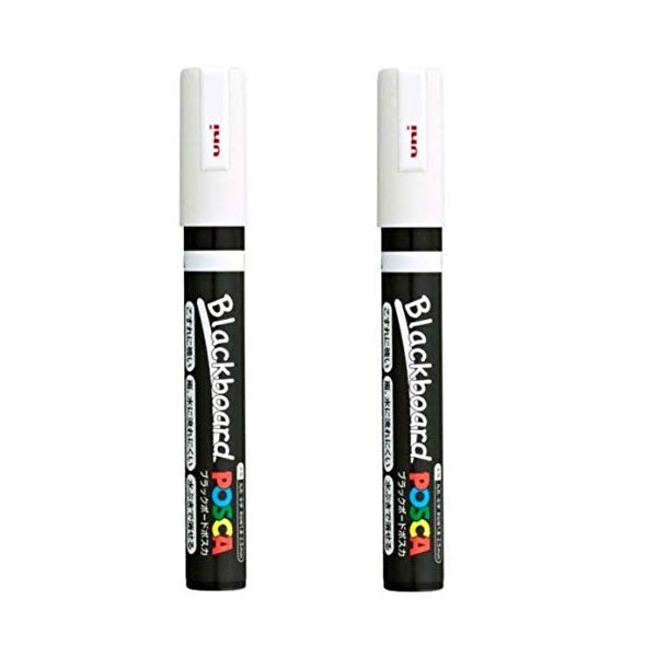 Mitsubishi Pencils PCE2005M.1 Uni Black Board Posca, Medium Point, White,