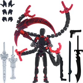 PkghoKids Assembly Completed T13 Action Figure 3D Printed Multi-Jointed Movable T13 Lucky 13 Dummy 13 Nova 13 Robot 13 Action Figure Desktop Decorations for Game Lovers