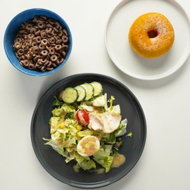 Metflavor Stellar Plates and Bowls Sets Dishes Set for 8 Handpainted Dinnerware Sets 24 Pieces, Speckled Ceramic Plate Set Scratch Resistant Microwave & Dishwasher Safe(Galaxy Mist)