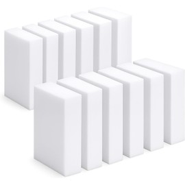 Momit Esponja Mágica de Melamina 12 Piezas Borrador Mágico Multiusos Elimina Manchas, Rayones y Crayón Limpia Tenis, Paredes, Vinil, Cuero, Cocina y Baño