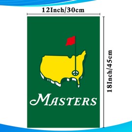 12x18 Inch Masters Flag Golf Garden Flag Fun Double sided Family Courtyard Party Decoration Flag Outdoor Small Linen Holiday Courtyard Decoration