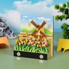 SIWEME 3D Memo Pad, Windmill 3D Notepad Paper Carving Non-Stick