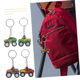 Gogogmee Pack of 6 Truck Birthday Party Accessories Key Chain for Car Keys Cute Key Chain Monster Truck Party Gifts PVC