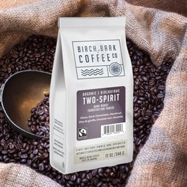 Birch Bark Coffee Co Organic Two Spirit Whole Bean Light Roast Coffee, 340 GR