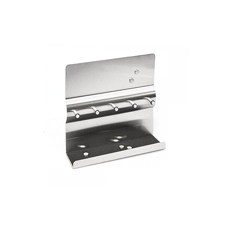 Axentia Key Holder in Silver, Stainless Steel Memo Board Key