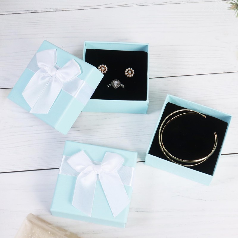 2 Pack Jewellery Gift Box 7.5x7.5x3.5cm Small Gift Boxes with