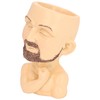 Face Planter Pot with Drainage Hole Man Face Flower Pot
