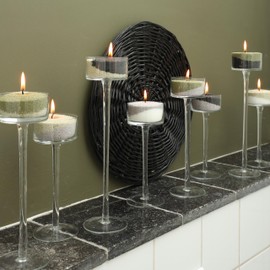 comforder Sand Candle with Wicks, Pearled Candle, Refillable Candle, 14oz Sand Wax Candle Granules + 4 Candle Wicks (Lavender)