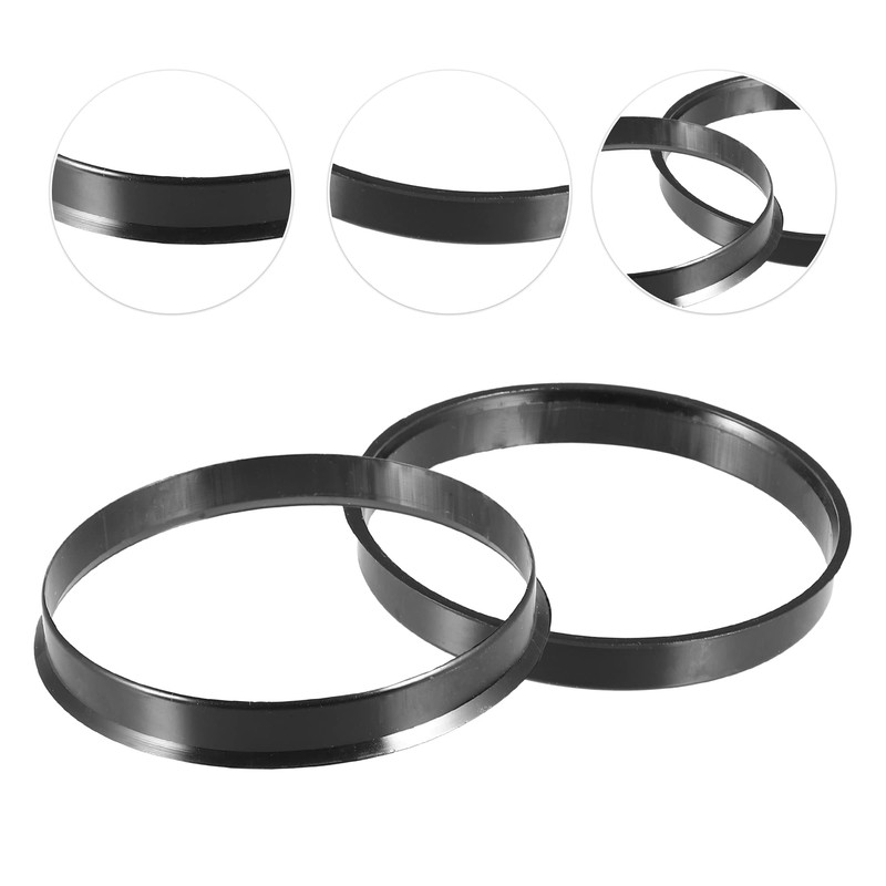 ACROPIX 73.1mm to 70.1mm Universal Car Hub Centric Rings Black