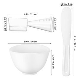 Beaupretty 1 Set Face Mask Mixing Bowl Set Facemask Mixing Tool Set Silicone Facial Mask Bowl Brushes Stick Spatula