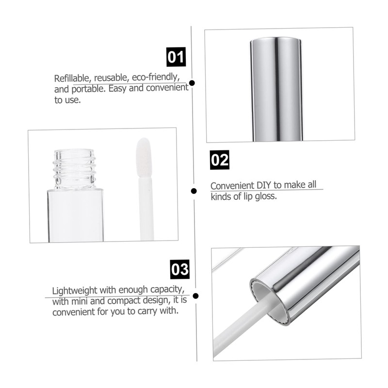 Mikinona 12pcs Lip Gloss Storage Tubes Round Empty Container with