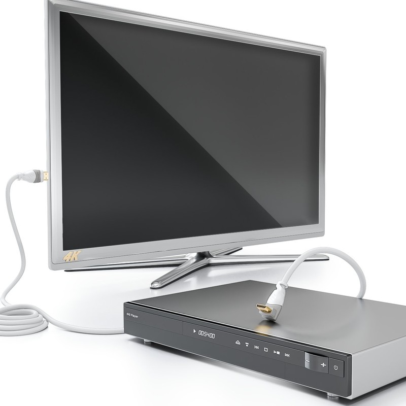 deleyCON 1.5 m HDMI 270° Angle Cable - Compatible with