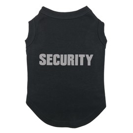 Dog Shirt Tee Shirts Puppy Summer Clothes Tank Top Vest Reflective SECURITY Sweat Shirt for Small dog Medium Cat Reflected Black L